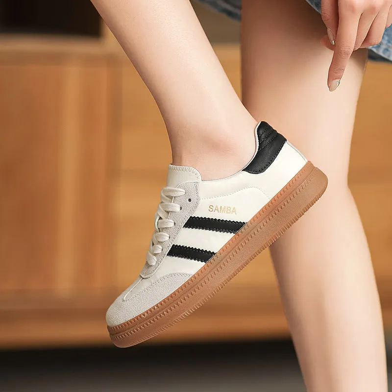 Women Fashion Patchwork Leather Anti-Slip Training Shoes