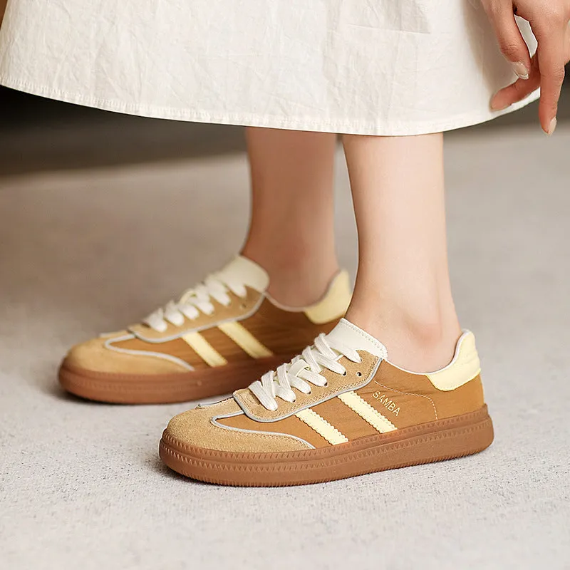 Women Fashion Patchwork Leather Anti-Slip Training Shoes