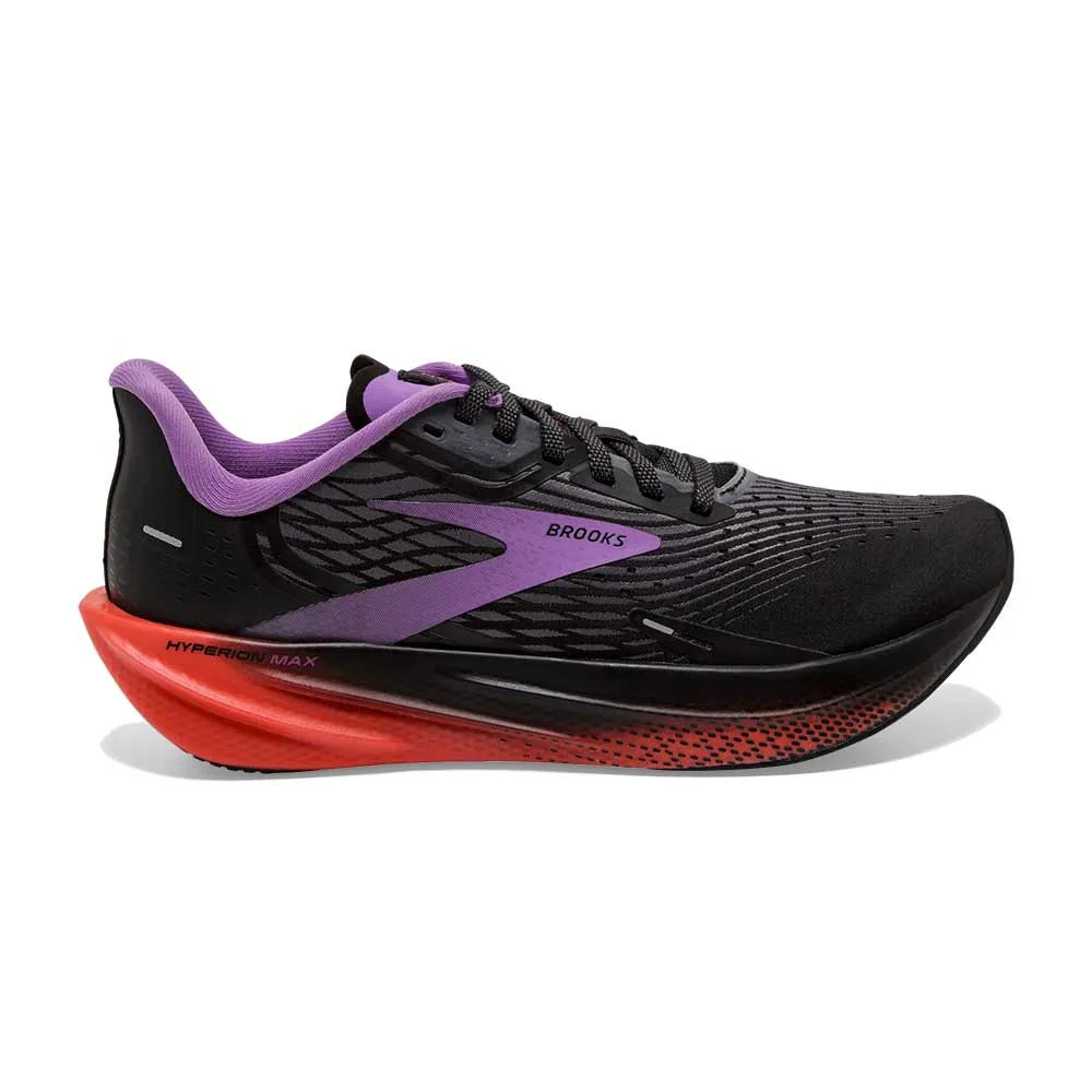 Women's Hyperion Max Running Shoe  - Black/Fiesta/Bellflower- Regular (B)