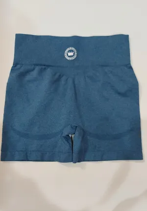 Women’s Sky Blue and Charcoal Firemix Seamless Shorts