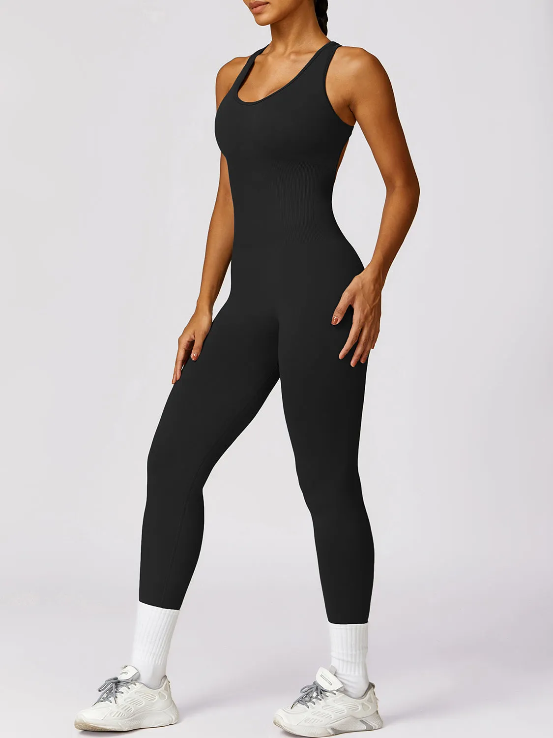 Workout Jumpsuit Sexy Women's Yoga Leggings Romper Nylon and Spandex Fast Dry Backless  Sports Premium Luxury