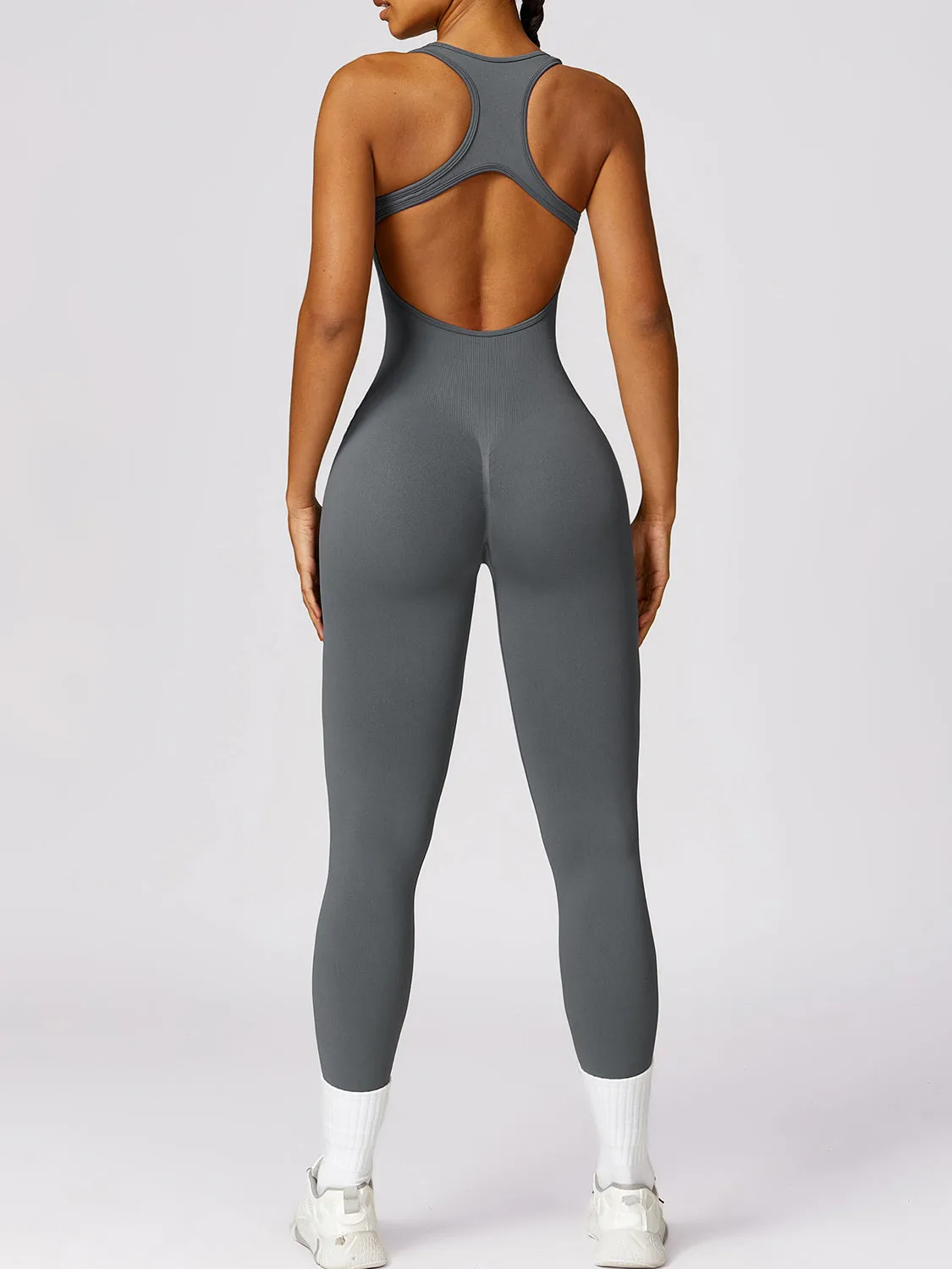 Workout Jumpsuit Sexy Women's Yoga Leggings Romper Nylon and Spandex Fast Dry Backless  Sports Premium Luxury