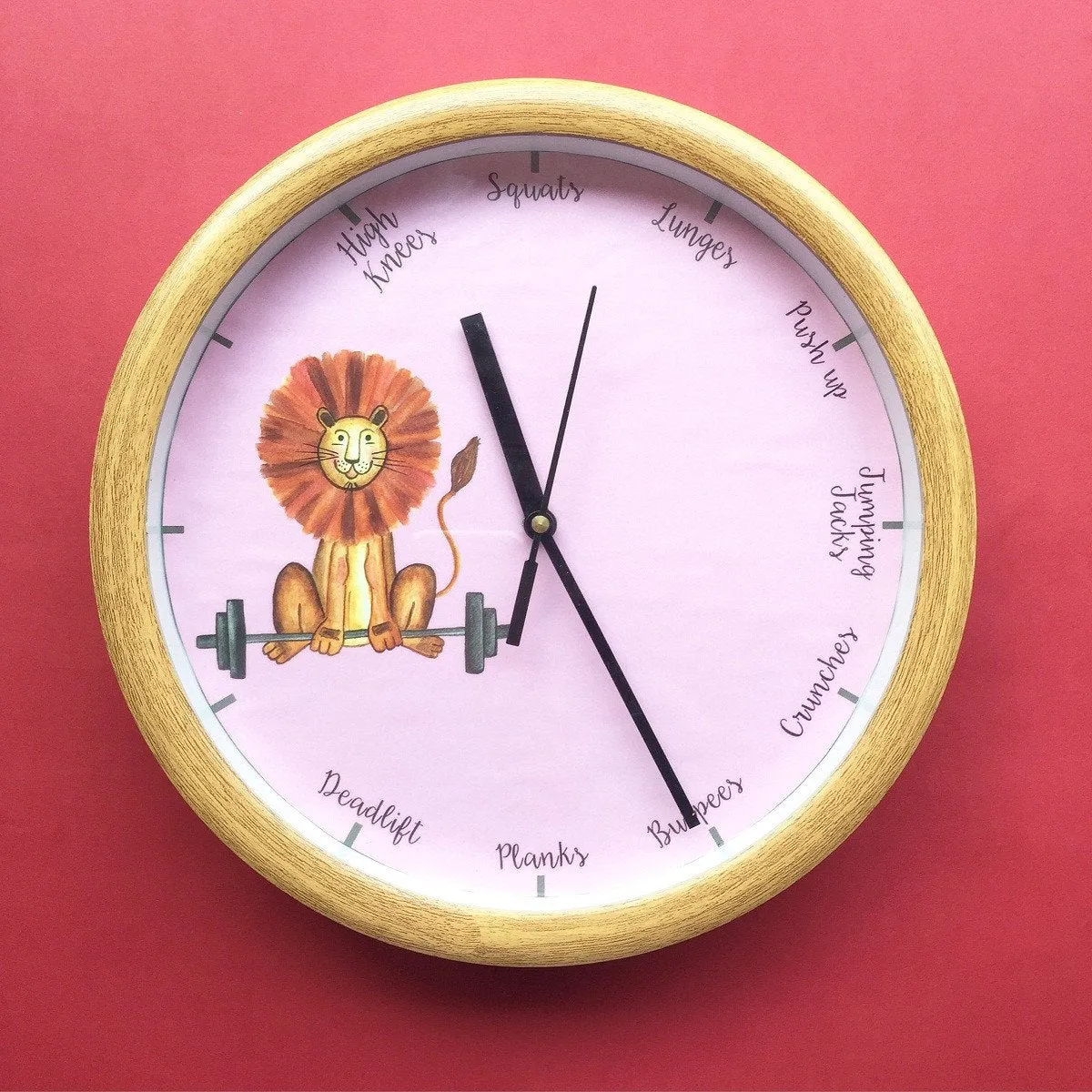 Workout Lion Wall Clock