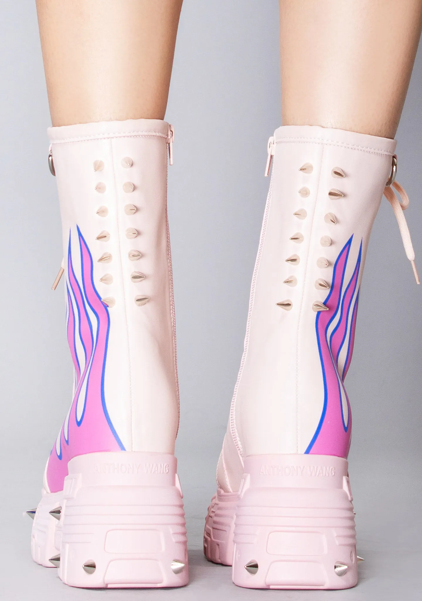 X WTF MTF Sweet Inferno Pink Platform Boots