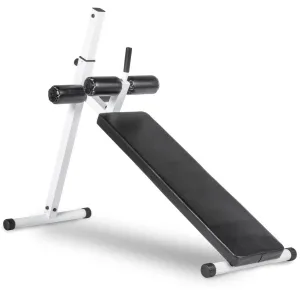 XMARK 10 POSITION ADJUSTABLE DECLINE ABDOMINAL BENCH WHITE